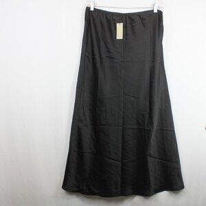 Boohoo Black Plus Bias Cut Midaxi Long Under Skirt